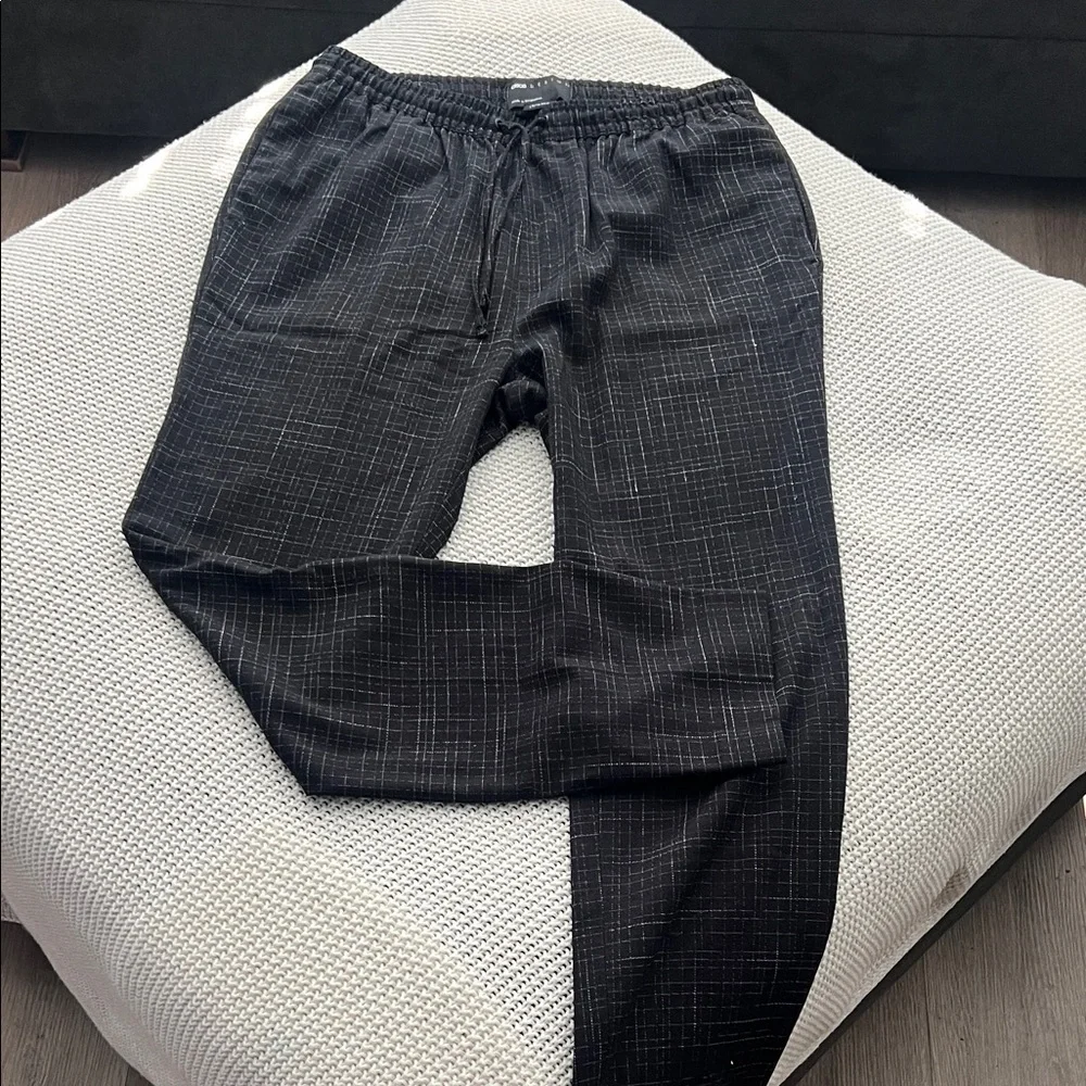 ASOS Black Checkered Chinos